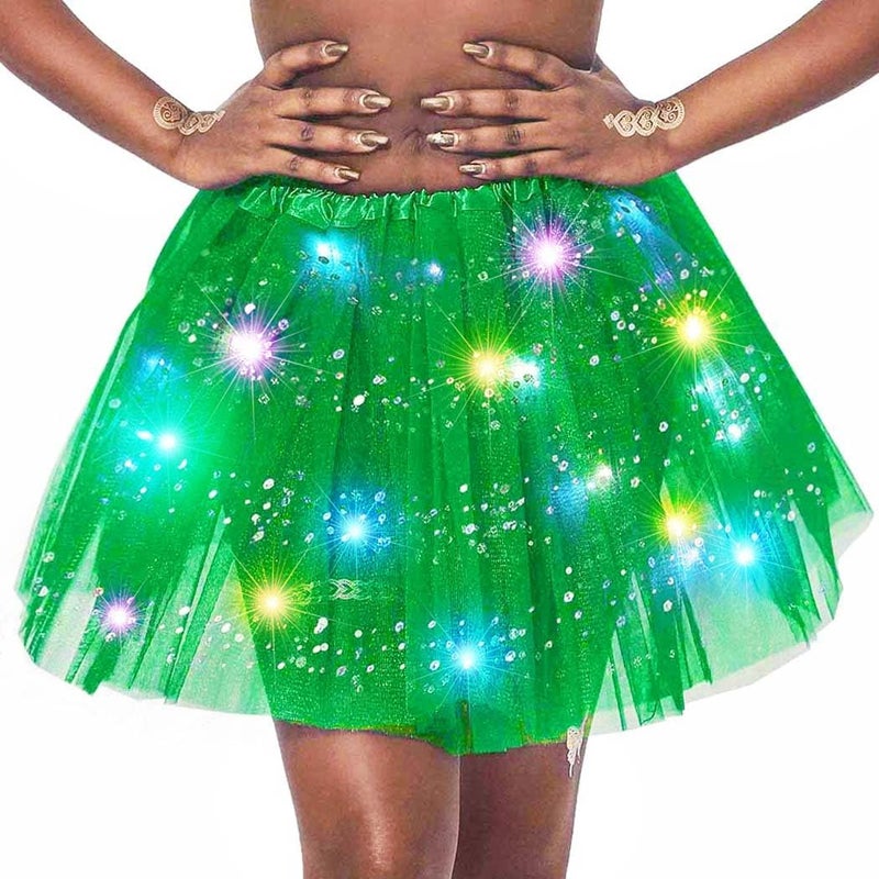 Nicute Light Up Tutu Led Layered Tulle Tutus Skirt for Women - Image 4